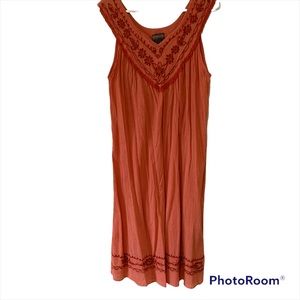 Numero Uno orange boho dress hippy Cotton women’s One  size Lounge Wear